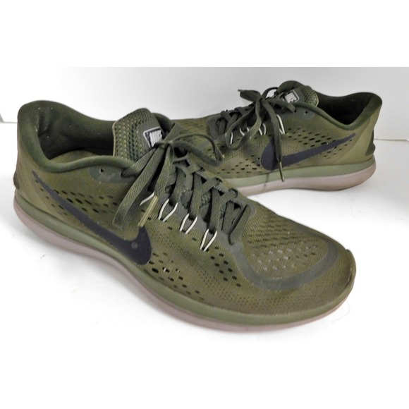 Nike Flex Run 2017 RN Running Sneakers Sequoia Green 898457-300 Mens 10 M - Picture 1 of 8